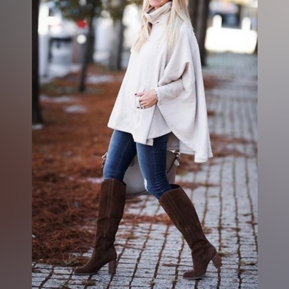 Christian Siriano Payless Dark Brown Faux Suede Thigh-high Boots Size 10Wide - Picture 14 of 14